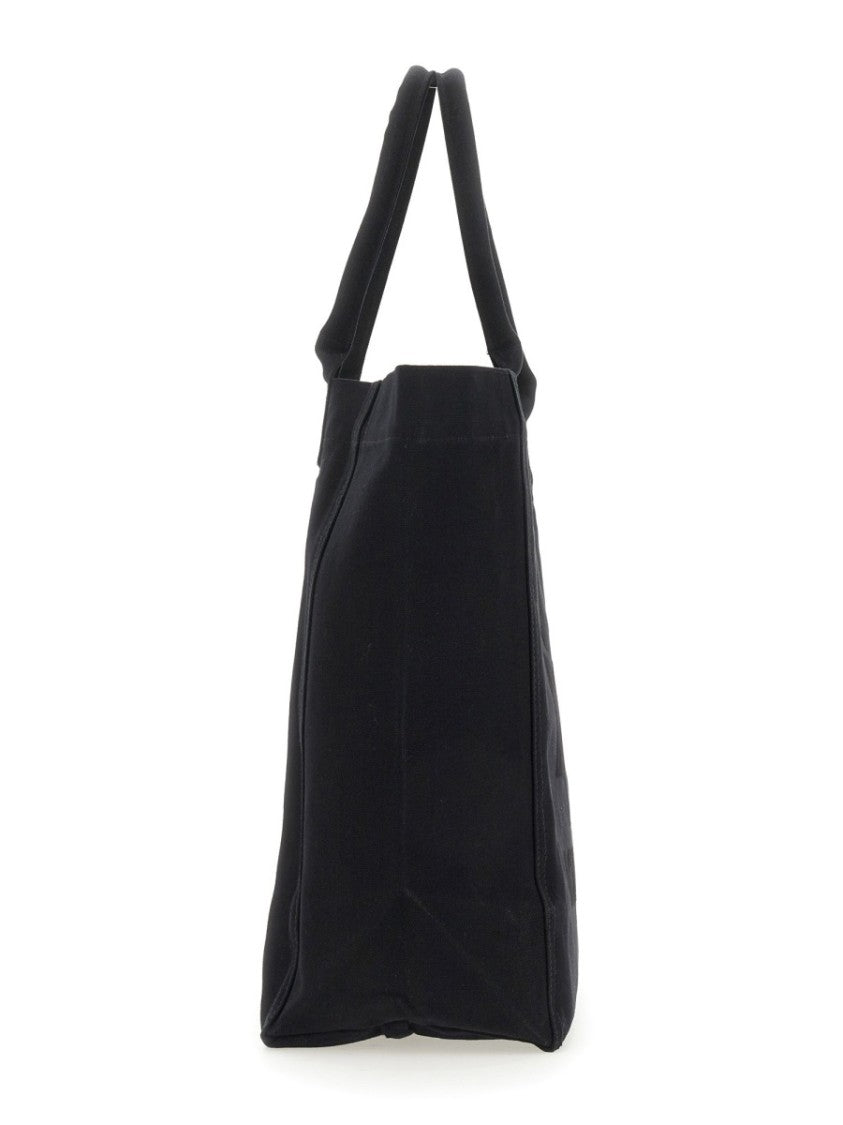 Isabel Marant Rectangular Black Cotton Tote Bag With Embossed Logo