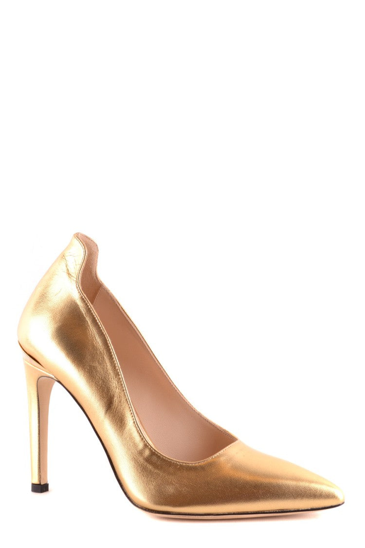 Pinko Gold Stiletto Pumps With Elegant Silhouette