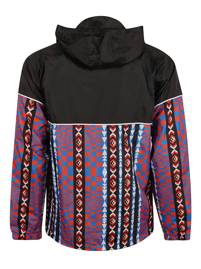 Marcelo Burlon Geometric Patterned Multicolour Jacket With Front Zipper