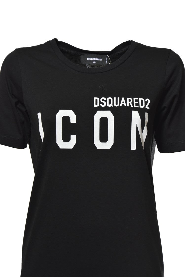 Dsquared2 Icon Renny Dress In Black Cotton