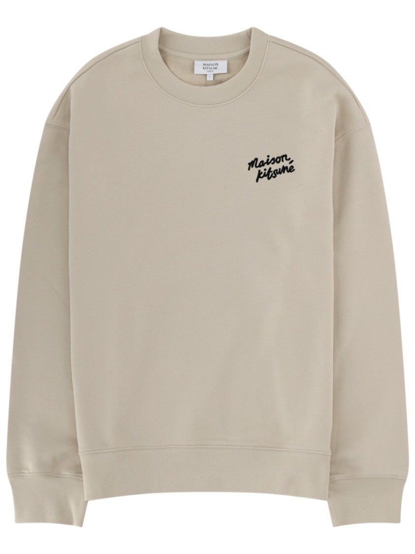 Maison Kitsuné Neutrals Left Chest Embroidered Sweatshirt