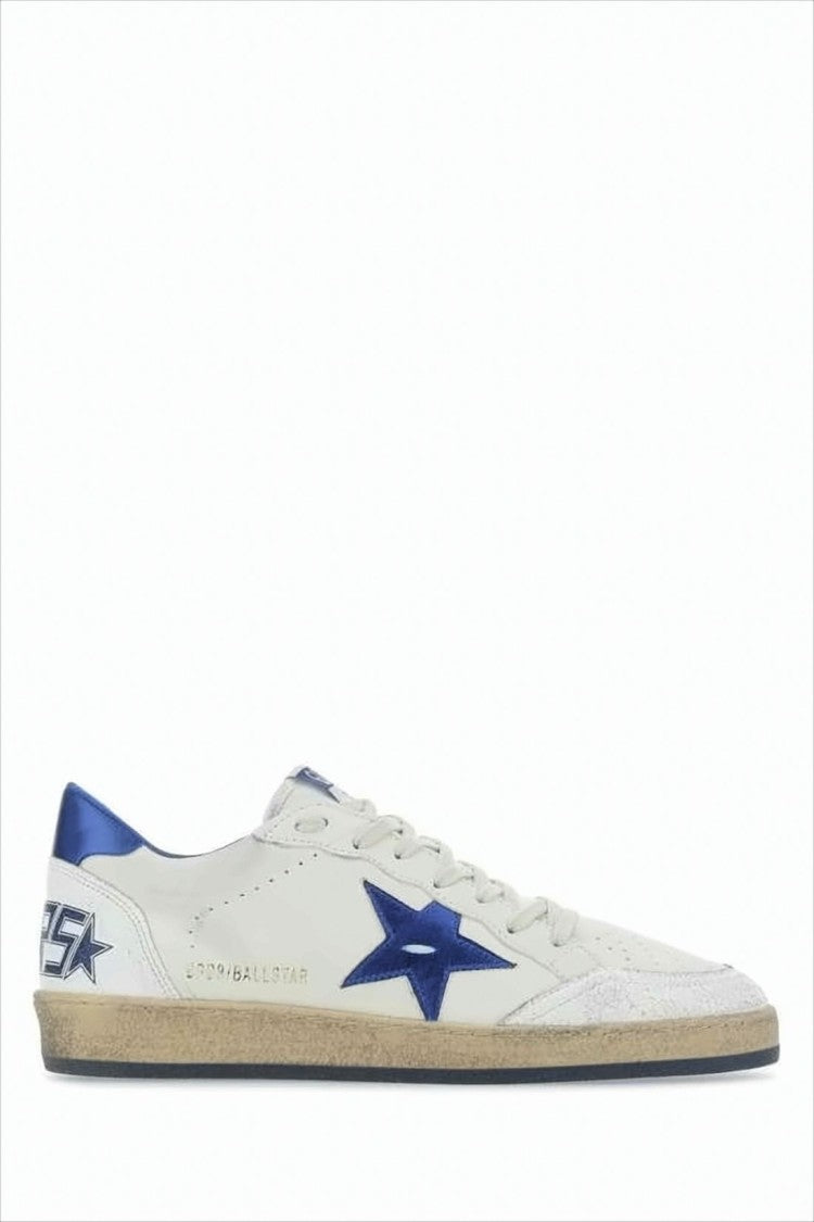 Golden Goose Distressed Off-White Low-Top Sneakers