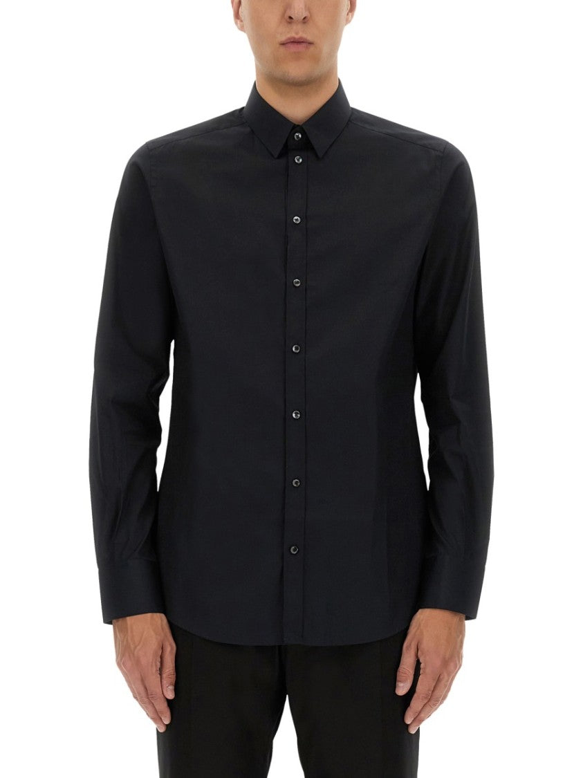 Dolce & Gabbana Slim Fit Cotton Shirt With Classic Collar