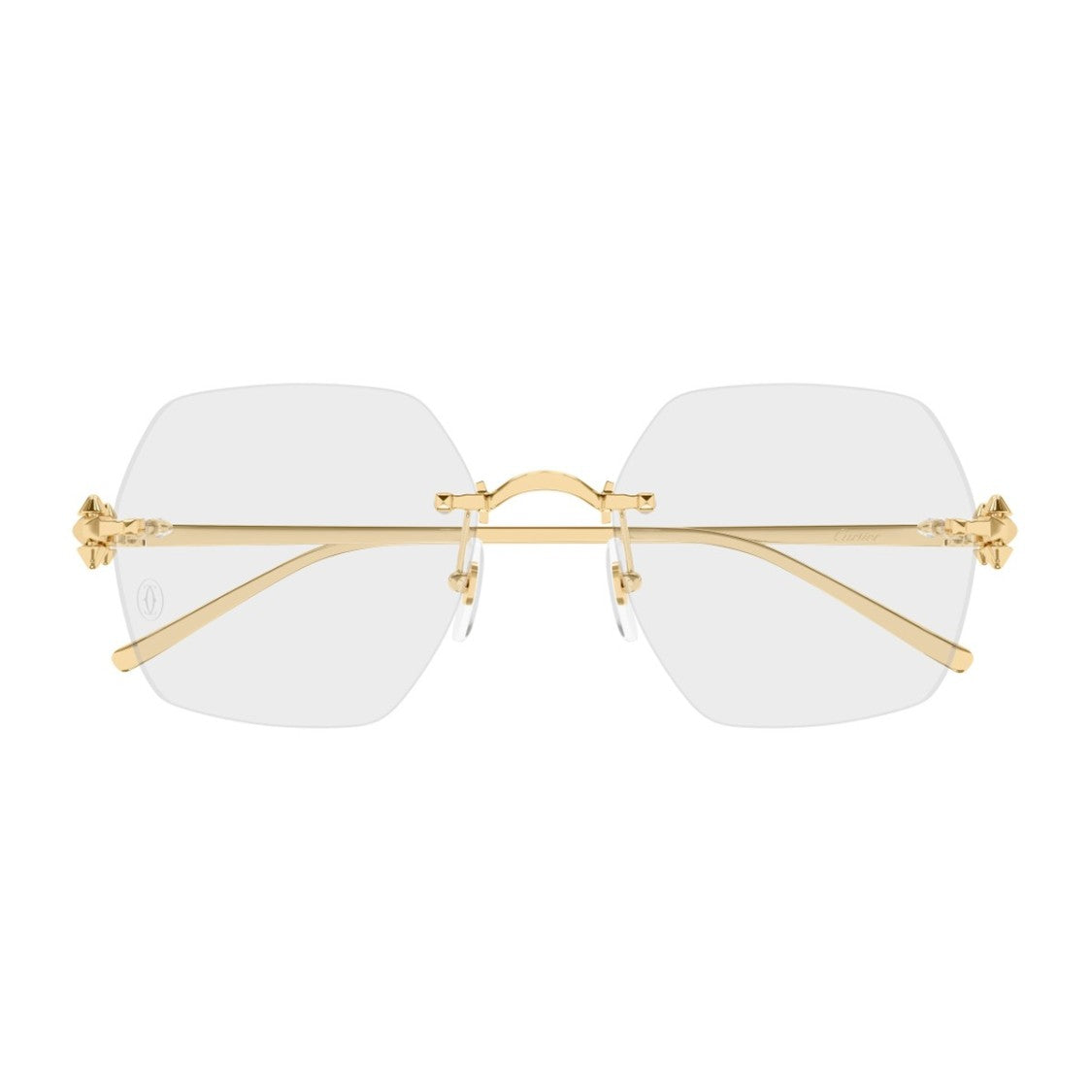 Cartier Gold Clash De Cartier Rimless Geometric Sunglasses