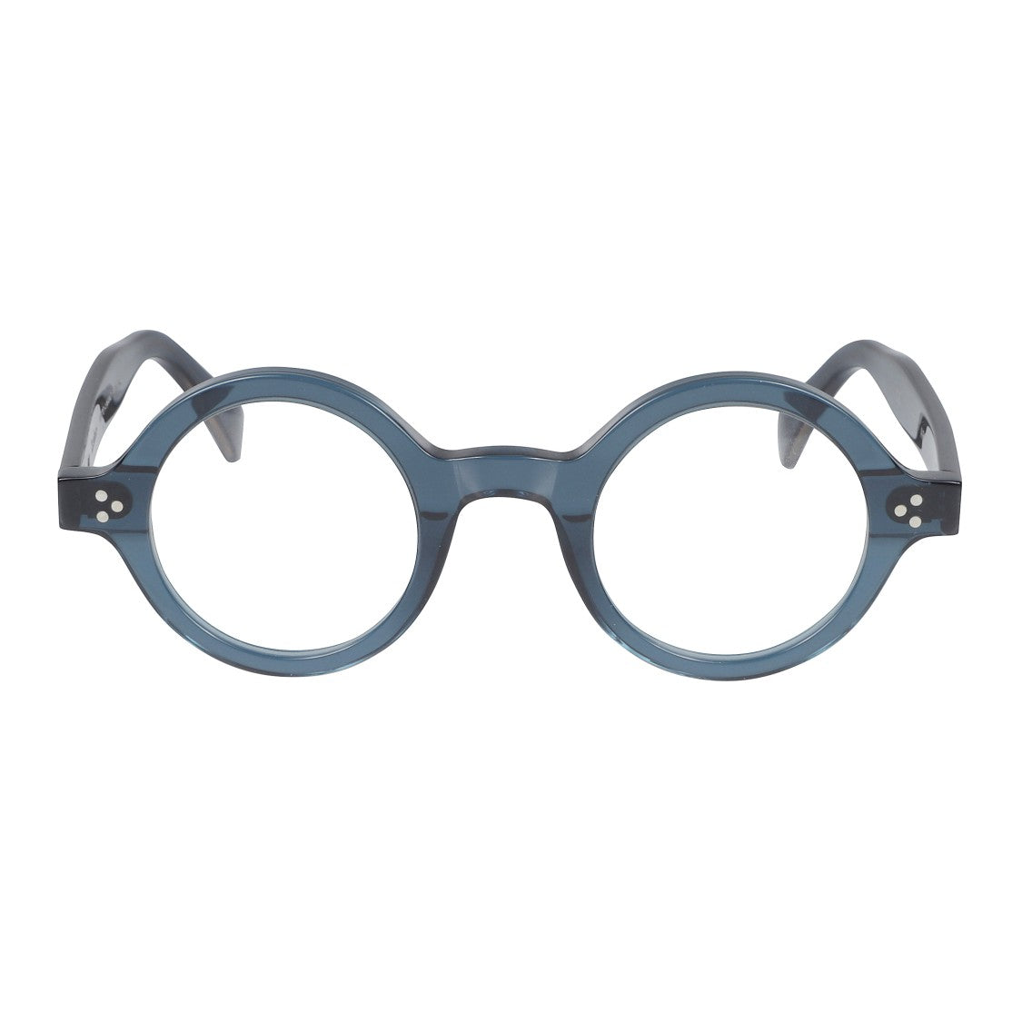 Kador Arkistar/K-45 Round Frame Eyeglasses With Translucent Deep Blue Finish