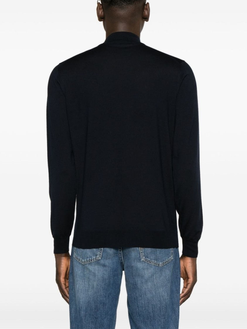 Drumohr Navy Blue Turtleneck Sweater