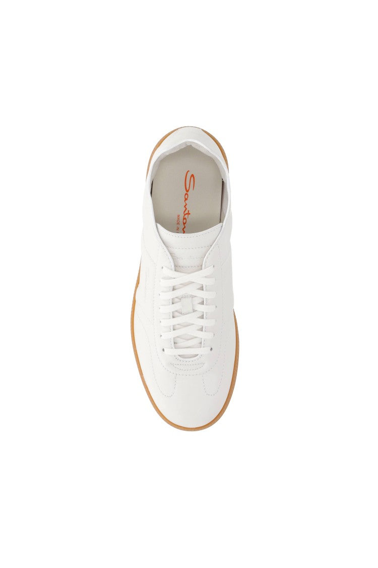 Santoni Oly-Cube Soft Leather Tennis Sneakers