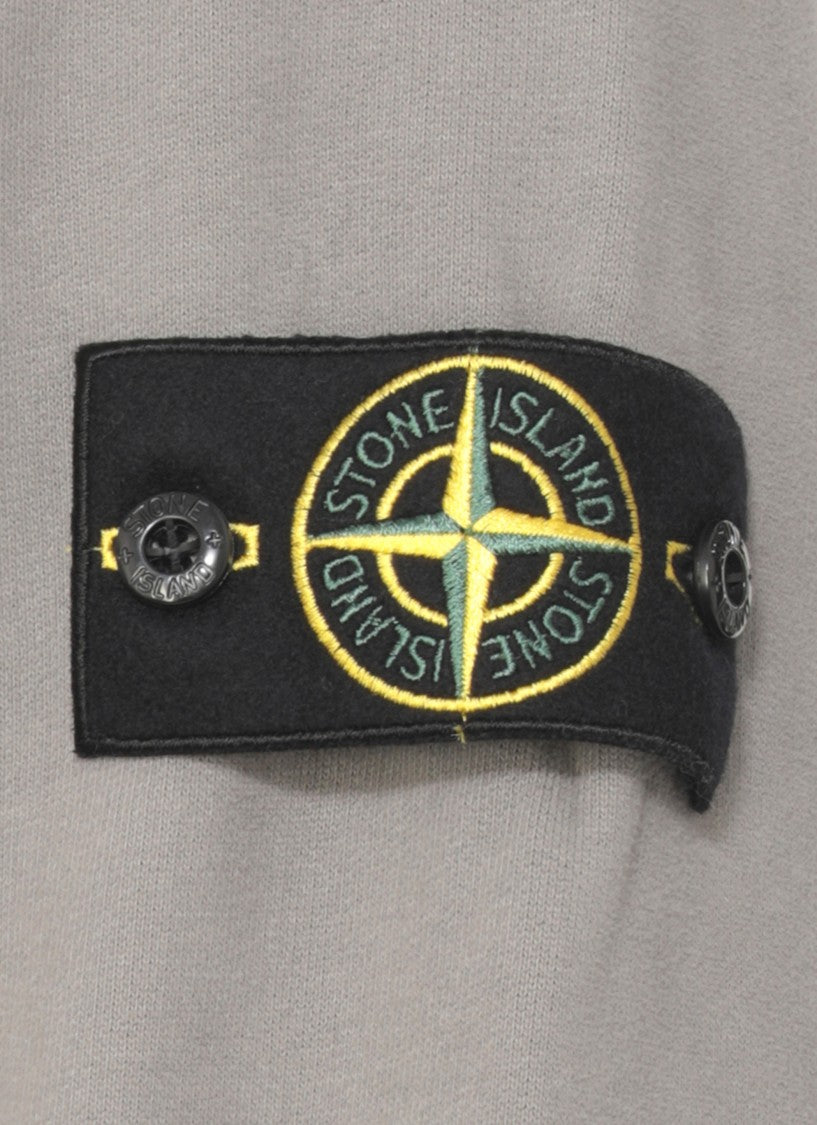 Stone Island Round Neck Grey Cotton Sweatshirt