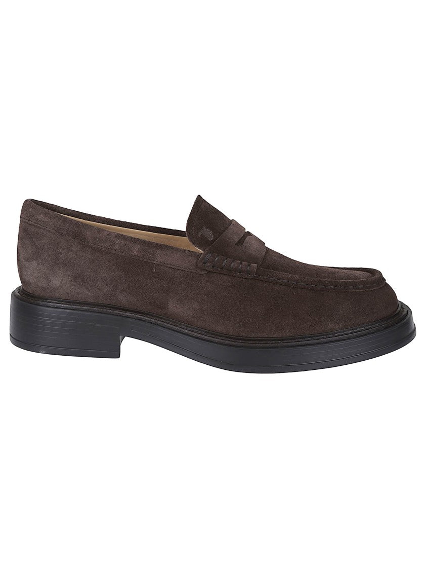 Tod's Dark Brown Suede Moccasin