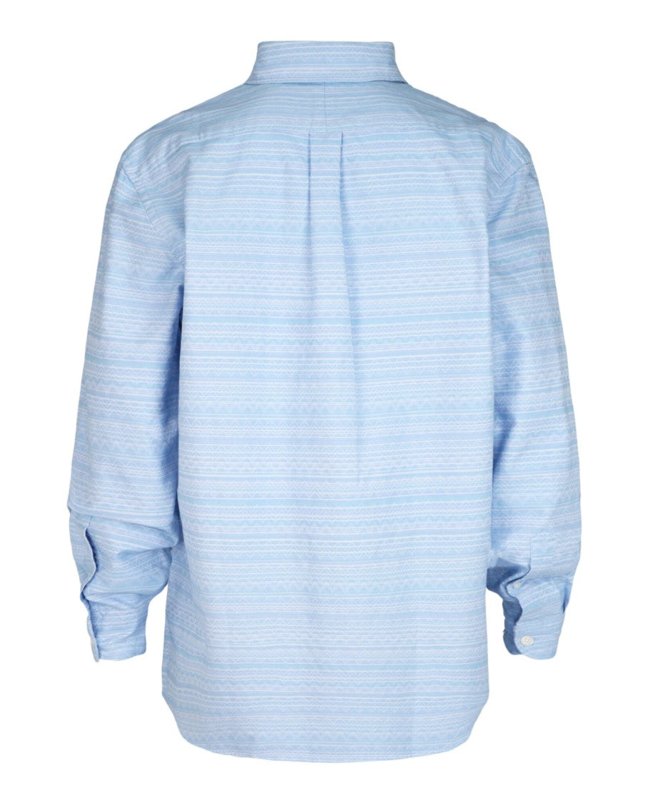 M Missoni Chevron-Pattern Long-Sleeve Button-Down Shirt