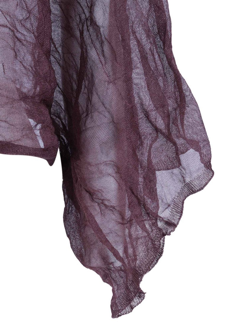 Antonelli Firenze Cropped Sheer Flowing Blouse