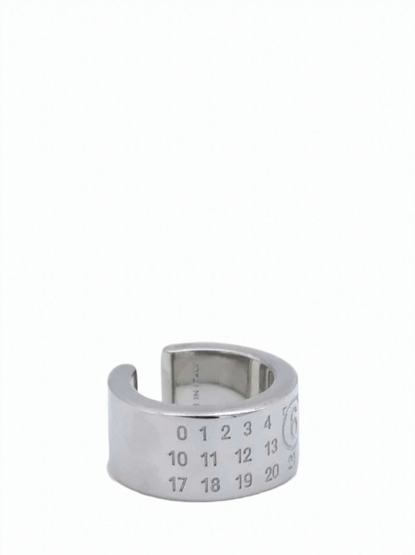 Mm6 By Maison Margiela Wide Band Ring With Number Engravings