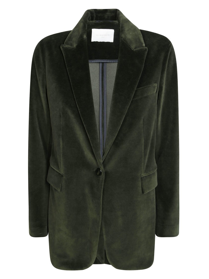 Circolo Smooth Velvet Blazer