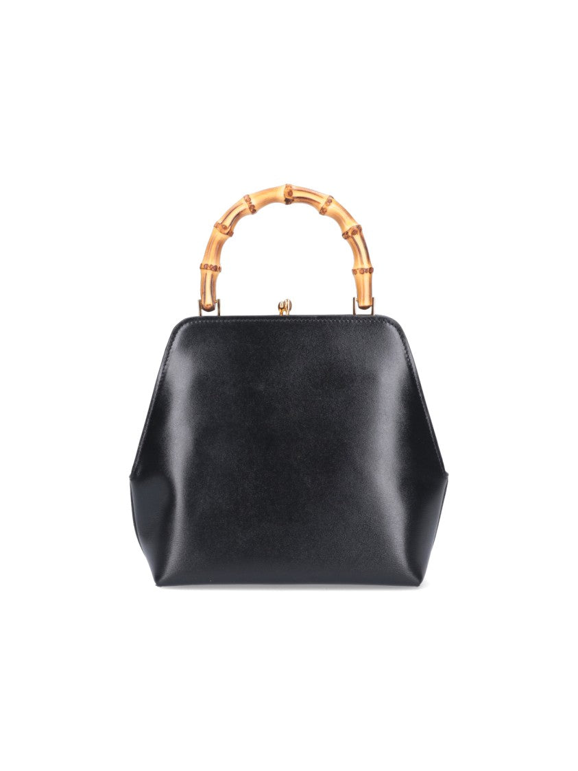 Jil Sander Small "Goji Bamboo Square" Handbag – Black