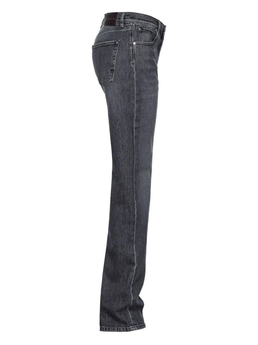 Pinko Relaxed Fit Straight Jeans With Subtle Texture