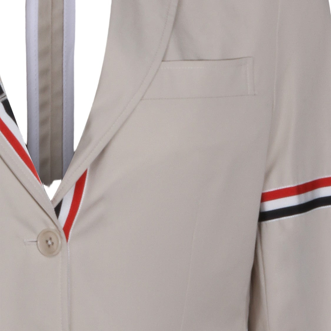 Thom Browne Beige Tailored Jacket With Notched Collar