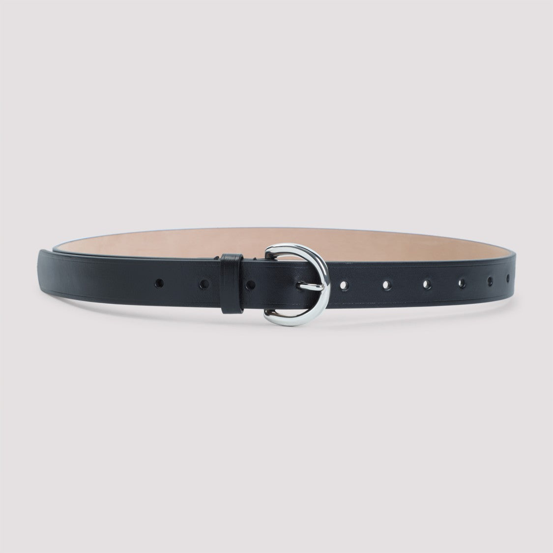 Phoebe Philo Round Buckle 25Mm Black Calf Leather Belt