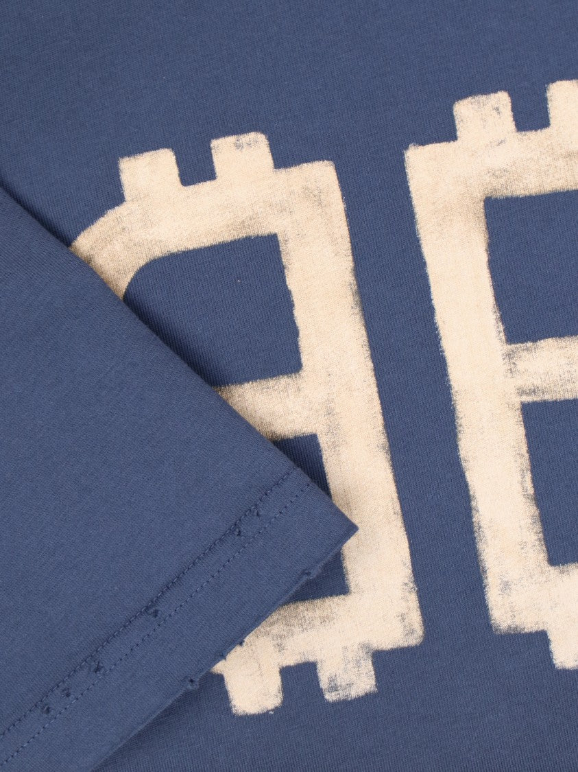 Balenciaga "Crypto" Printed T-Shirt – Vintage Blue