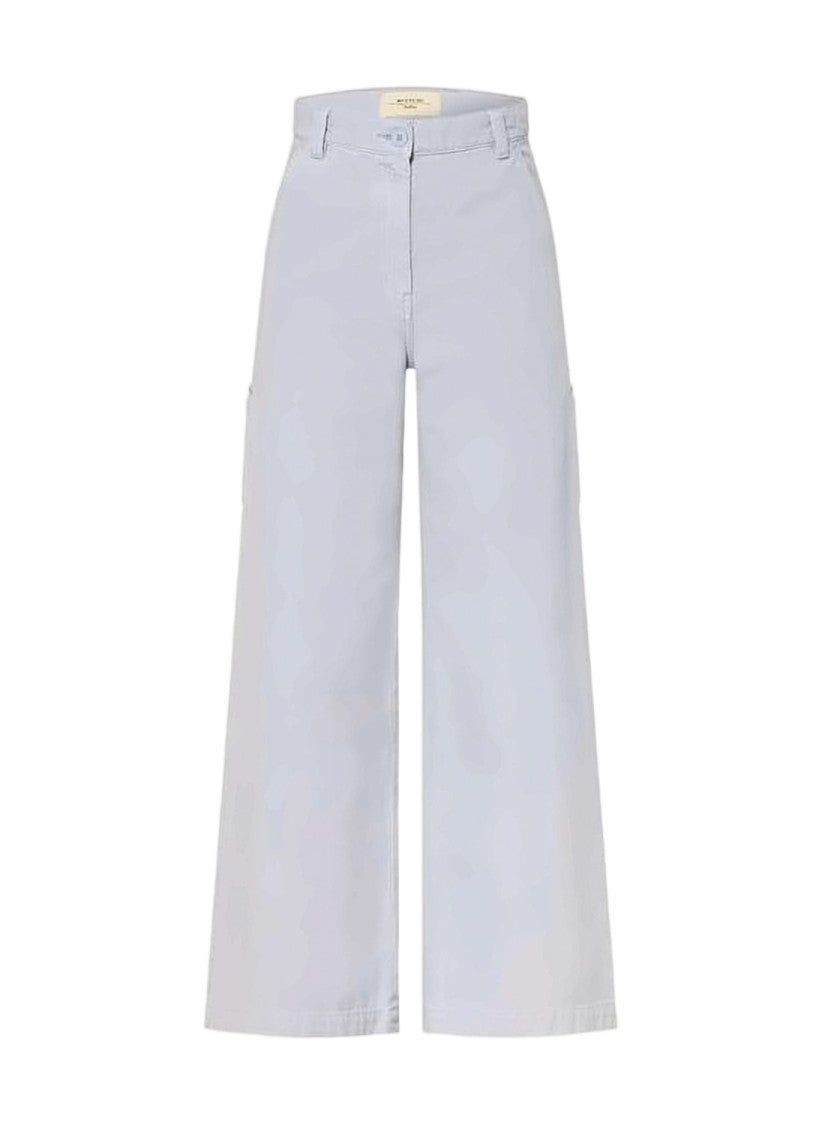 Max Mara High-Waisted Straight-Leg Pants With Textured Finish