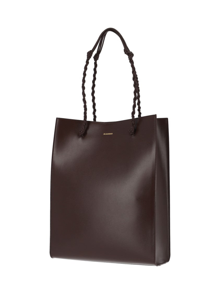 Jil Sander Brown Tangle Braided Leather Tote Bag