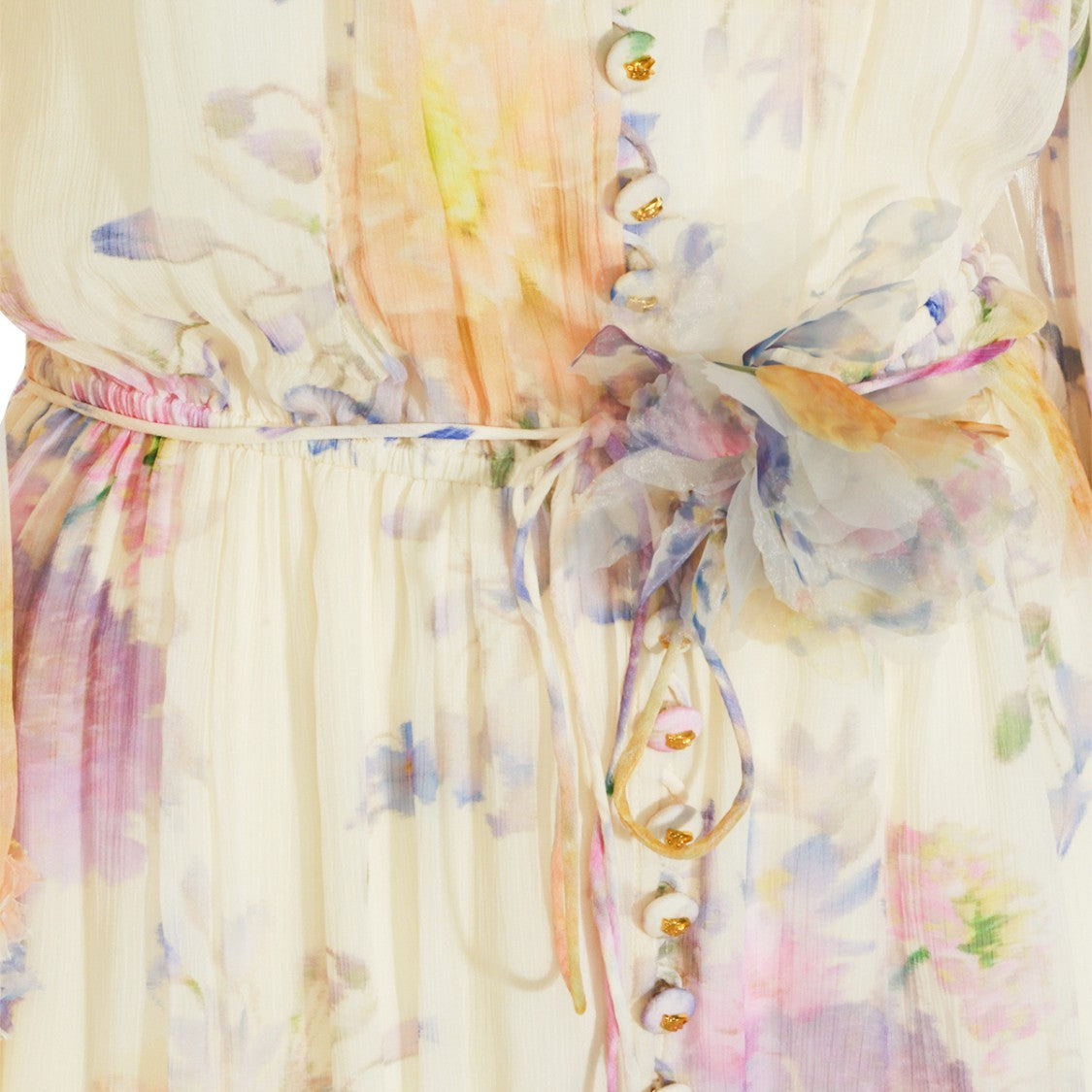 Zimmermann Floral Print Mini Dress With Ruffled Details
