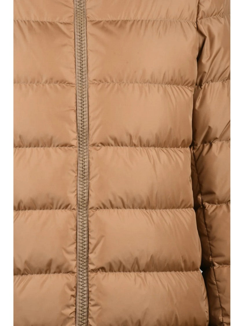 Herno Brown Polyamide Three-Quarter Down Jacket