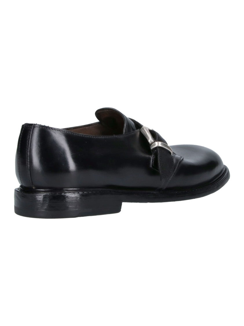 Premiata Black King Adjustable Buckle Leather Moccasins