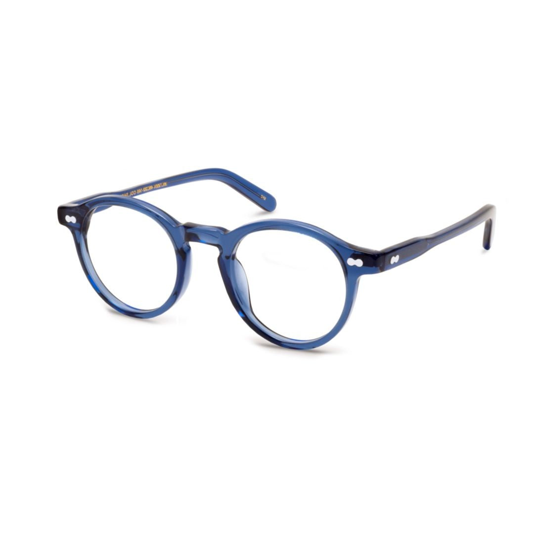 Moscot Or-Mil-O Miltzen Translucent Deep Blue Acetate Eyeglasses