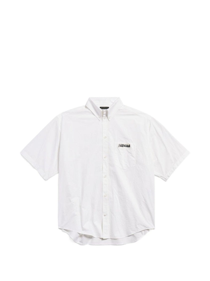 Balenciaga Casual Button-Up Shirt With Boxy Fit