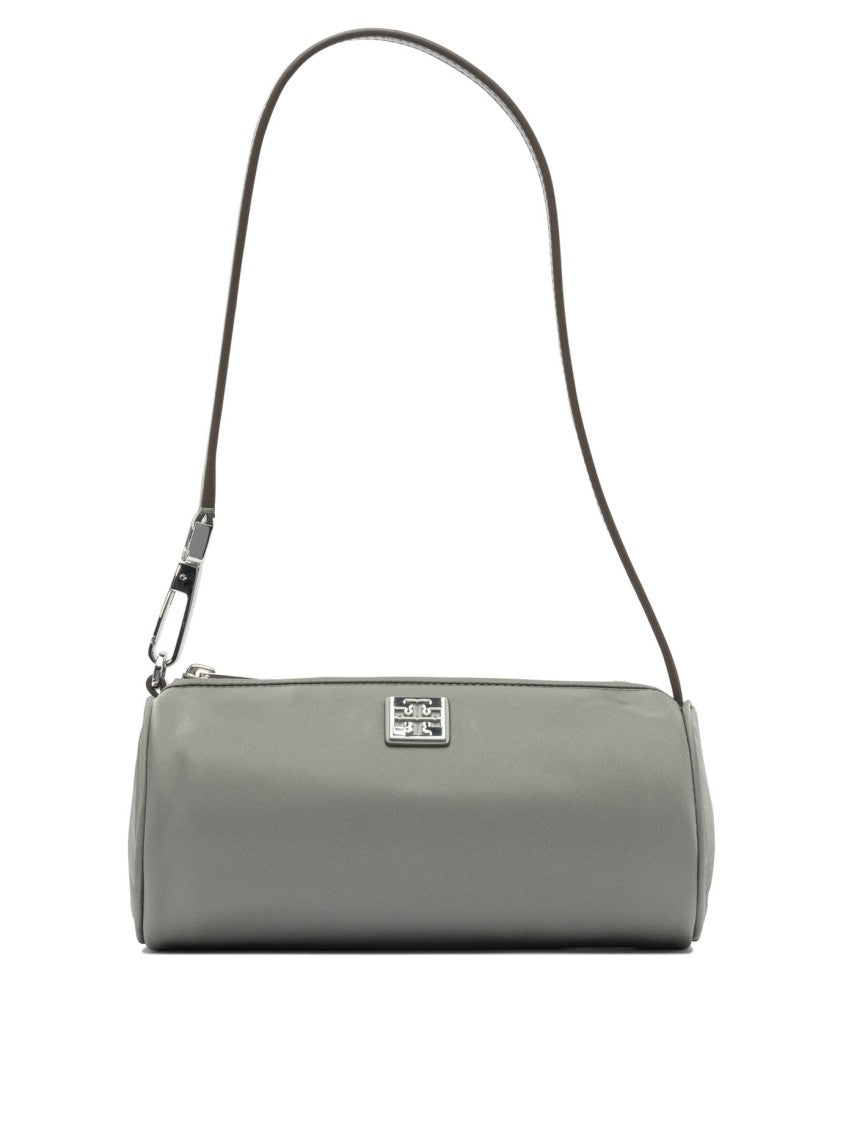 Tory Burch Cylindrical Grey Shoulder Bag