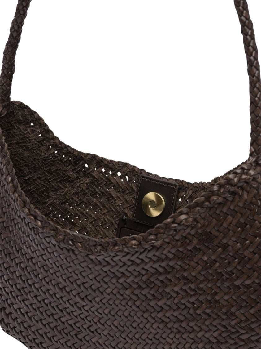 Dragon Diffusion Crescent-Shaped Nova Luna Woven Shoulder Bag