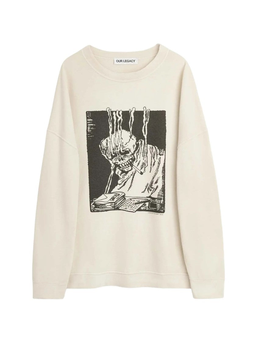 Our Legacy Slack Graphic Print Crew Neck Sweatshirt