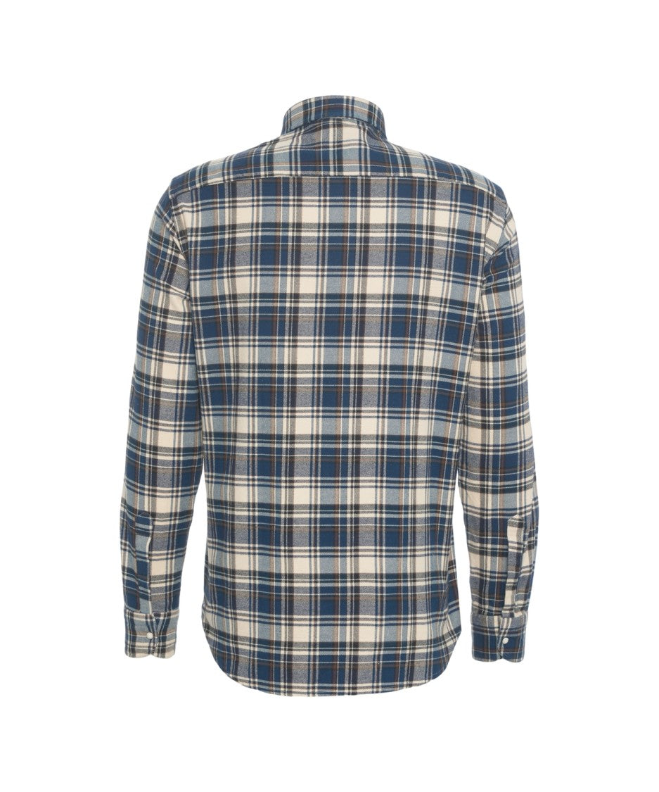 Bastoncino Multicolored Checked Long-Sleeve Shirt With Chest Pockets