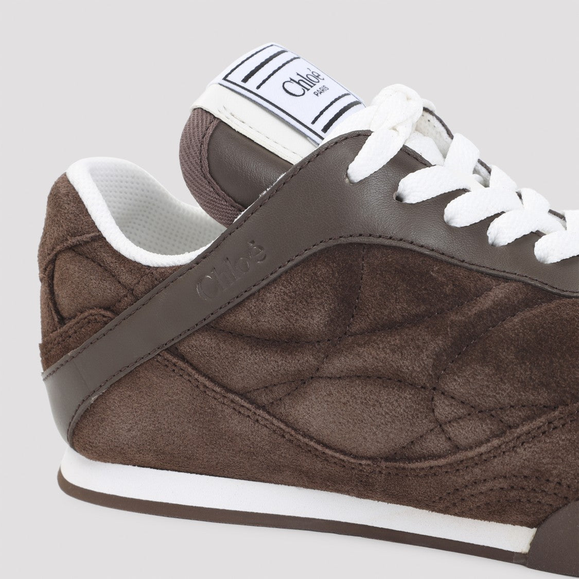 Chloé Chocolate Brown Suede Leather Kick Sneakers