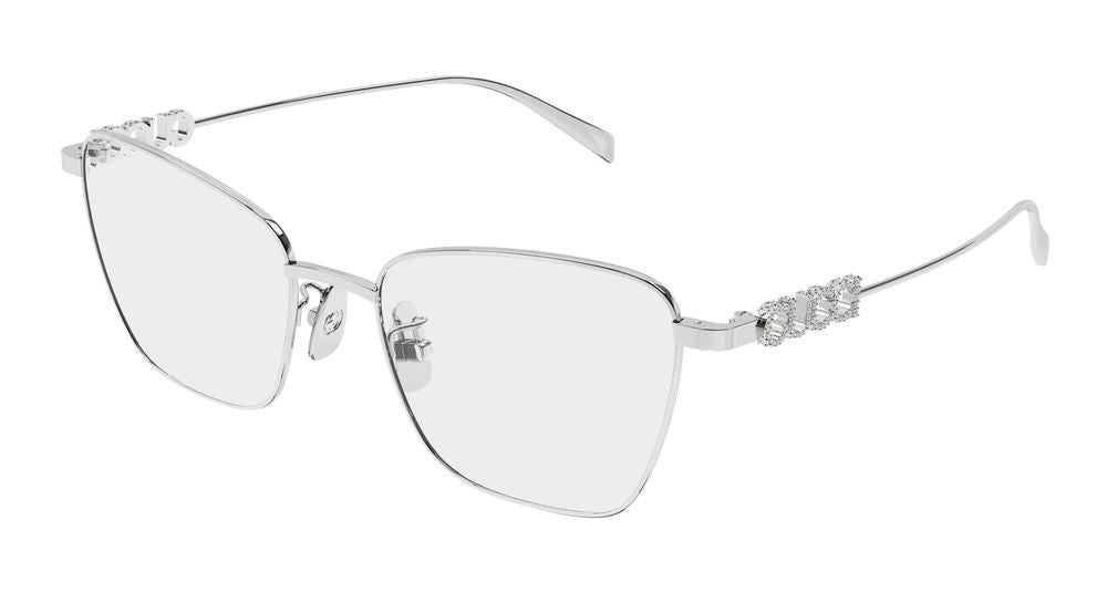 Gucci Silver Metal Framed Eyeglasses