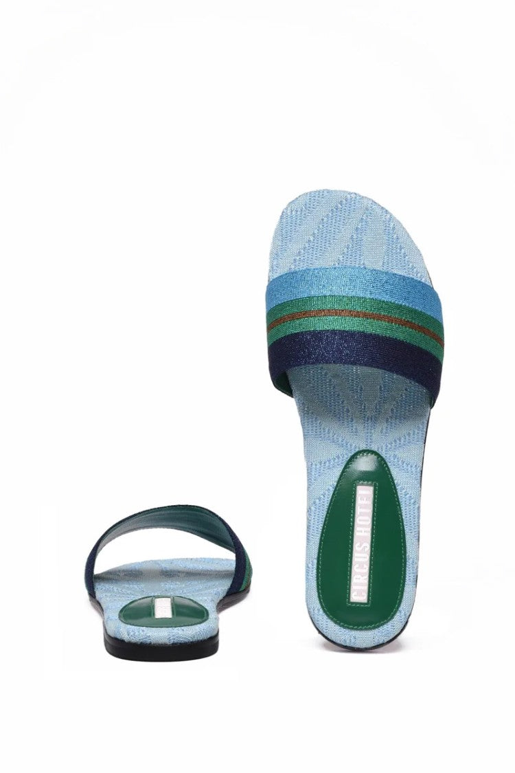 Circus Hotel Lamé Mule - Sky Blue/Blue