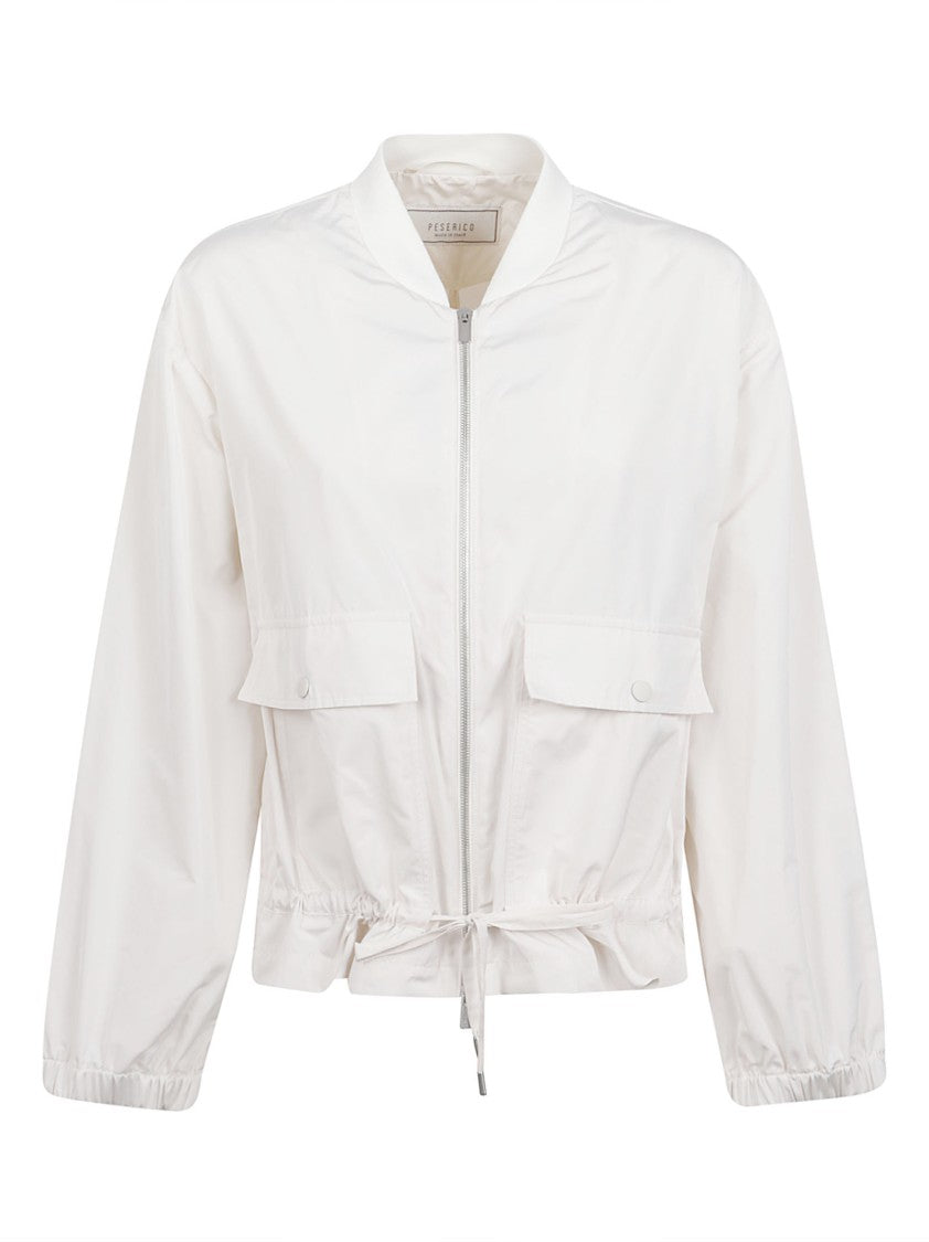Peserico Cropped Jacket With Adjustable Drawstring Hem
