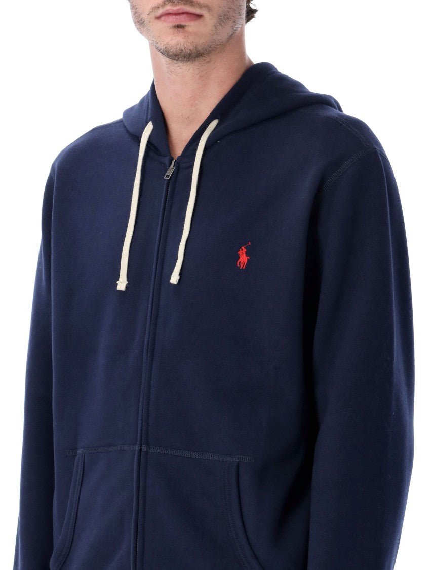 Polo Ralph Lauren Cotton-Blend Zip Hoodie With Adjustable Hood