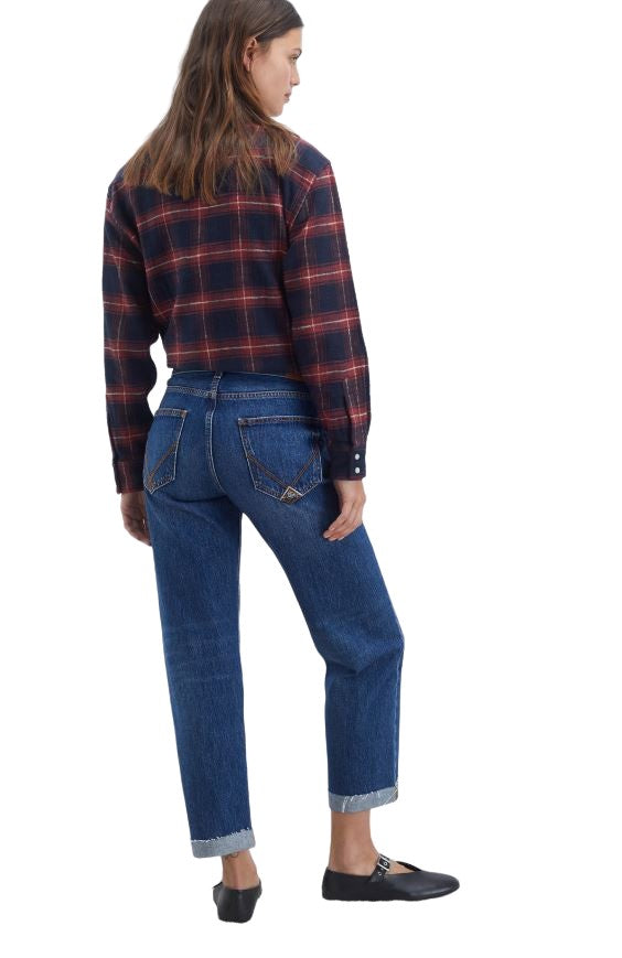 Roy Rogers Straight Jeans Raw-Cut Hem And Logo