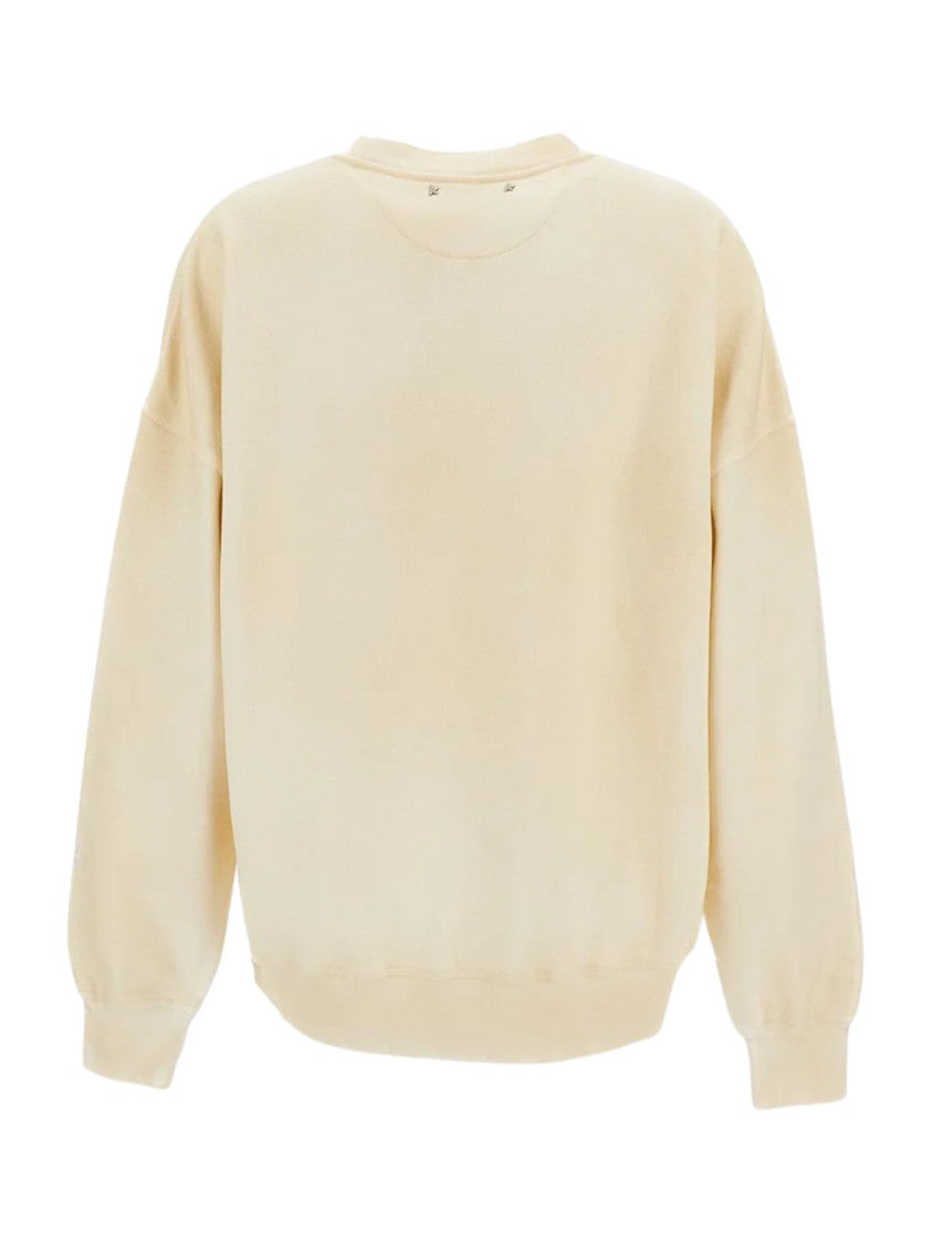 Golden Goose White Relaxed-Fit Sporty Appliqué Sweater