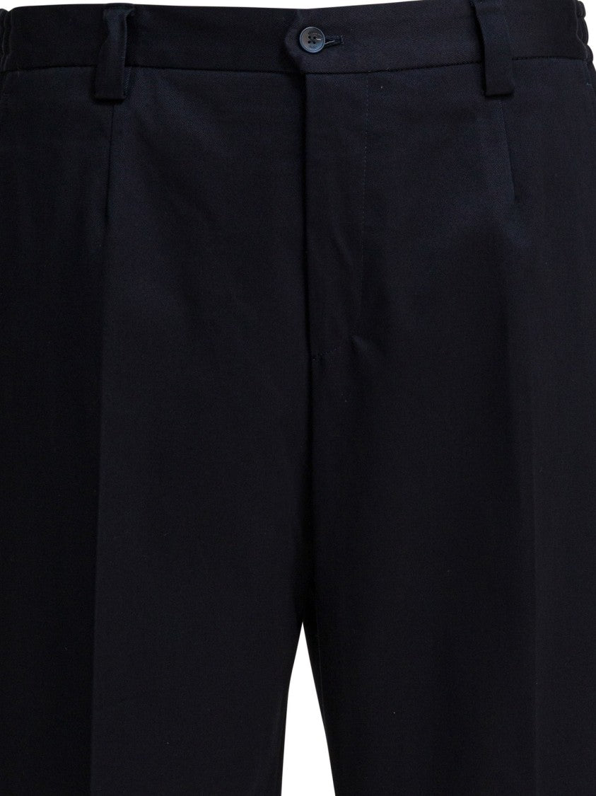 Briglia Tailored Blue Trousers With Button Detailing