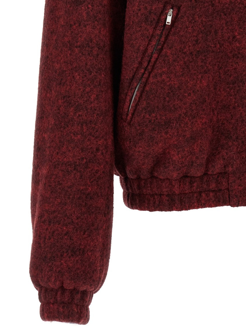 Jil Sander Mélange Wool Bomber Jacket