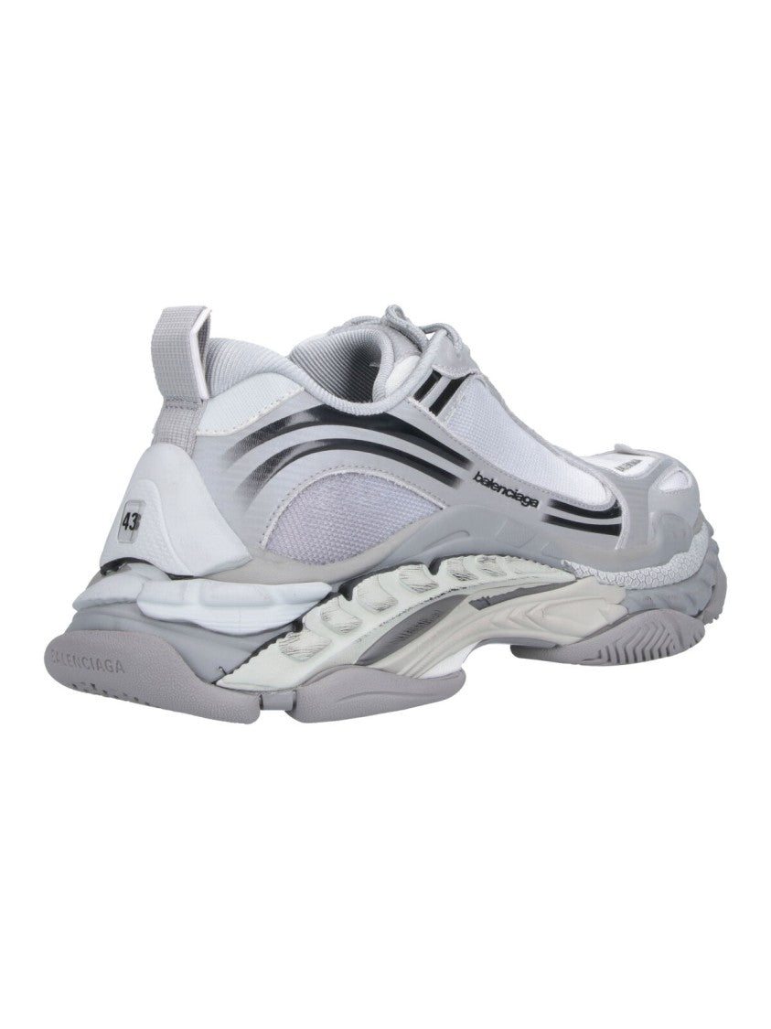 Balenciaga Futuristic Light Grey Sneakers With Layered Sole
