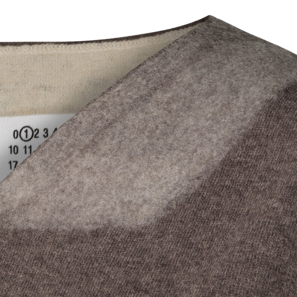 Maison Margiela Sleeveless Brown Knit Sweater With Gradient V-Neckline And Side Buttons