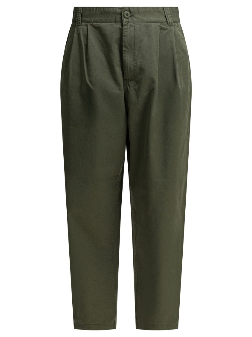 Carhartt Wip Pleated Front Trousers With Relaxed Fit And Elasticated Waistband