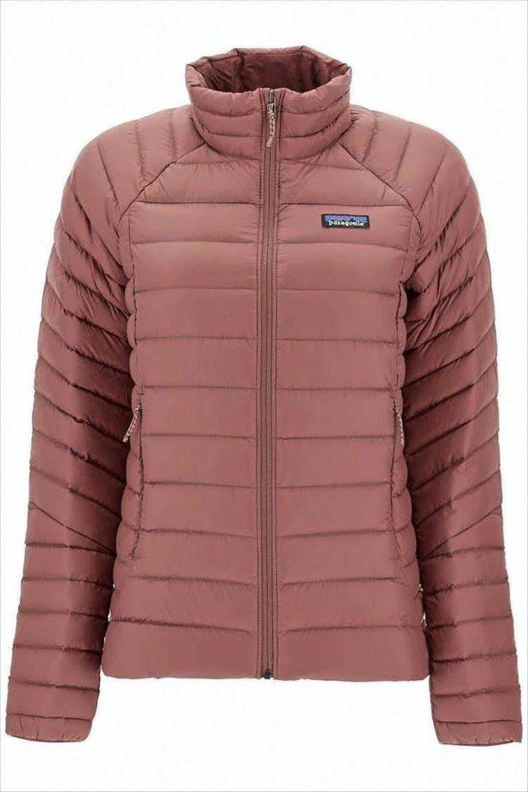 Patagonia Quilted Padded Jacket With High Collar And Zippered Pockets