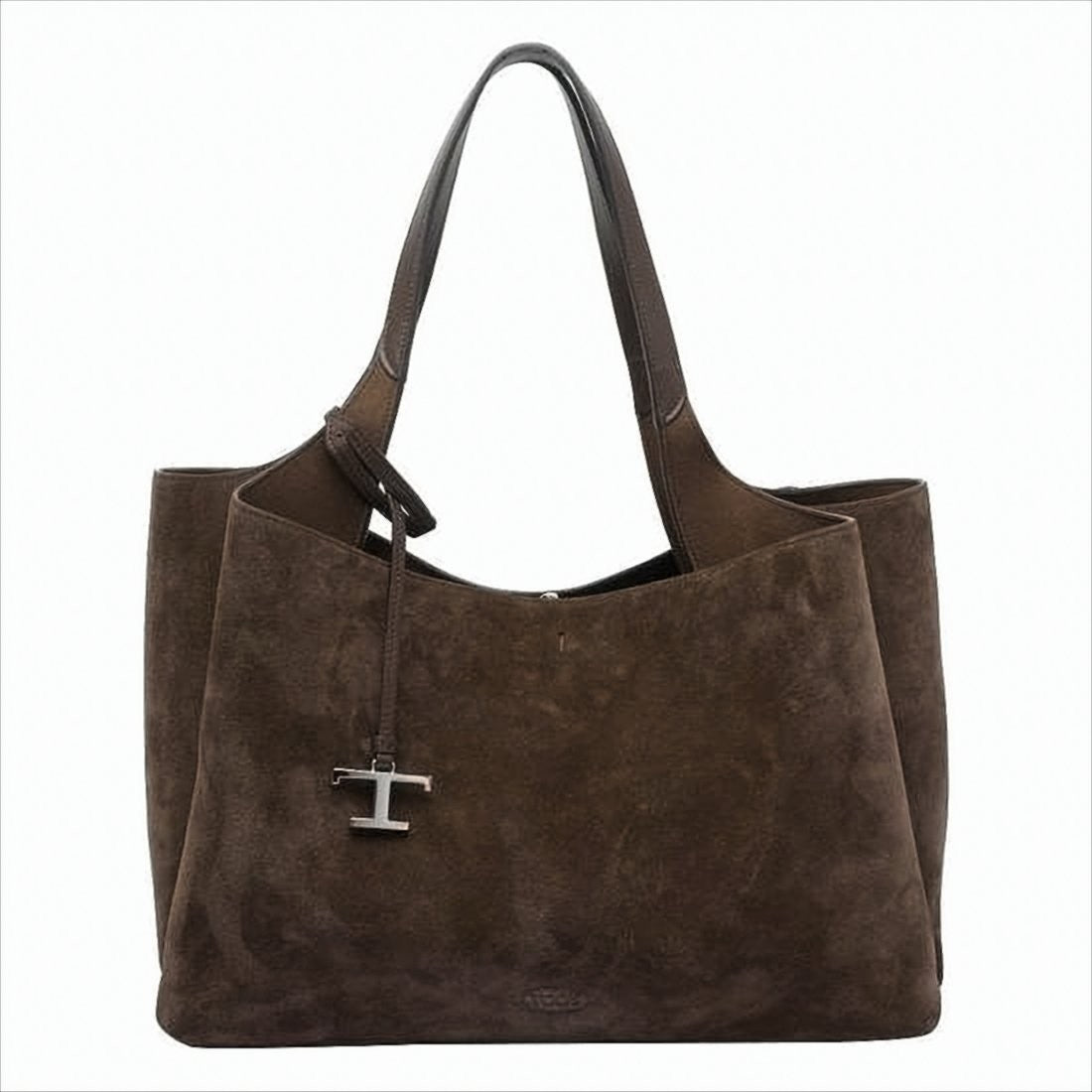 Tod's Suede Calf Leather Shoulder Bag With Metallic Detail