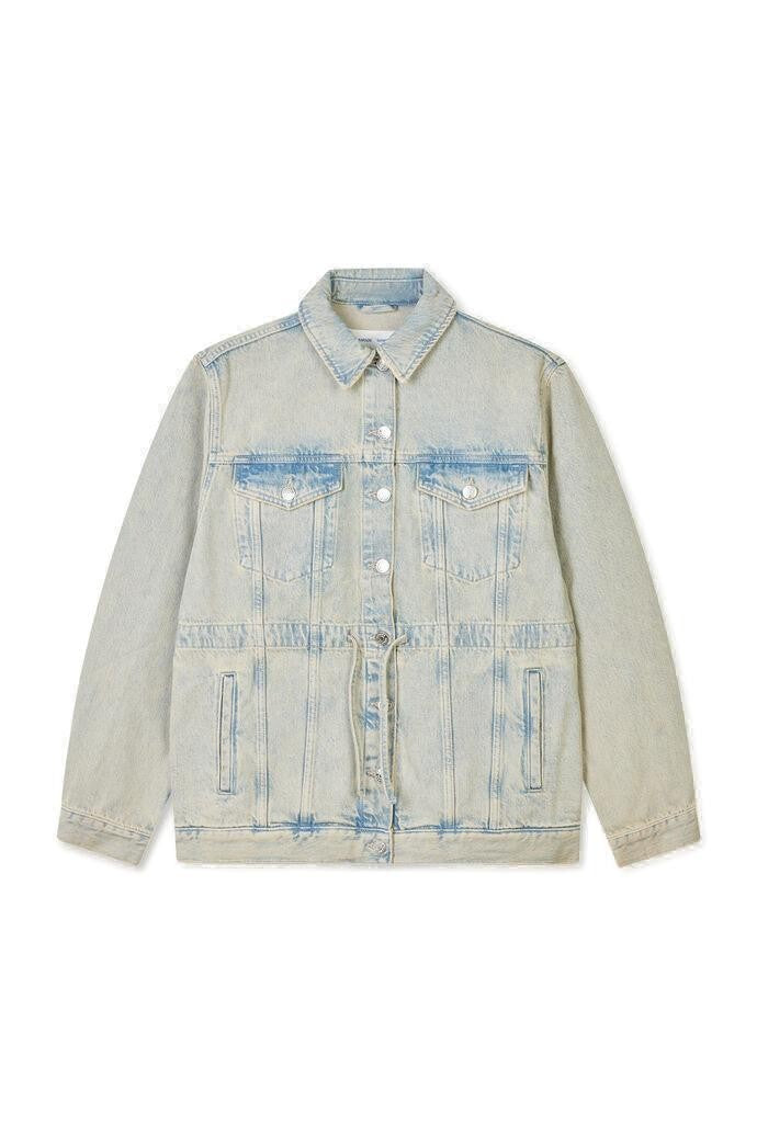 Samsoe Samsoe Loose-Fit Denim Jacket With Waist Drawstring