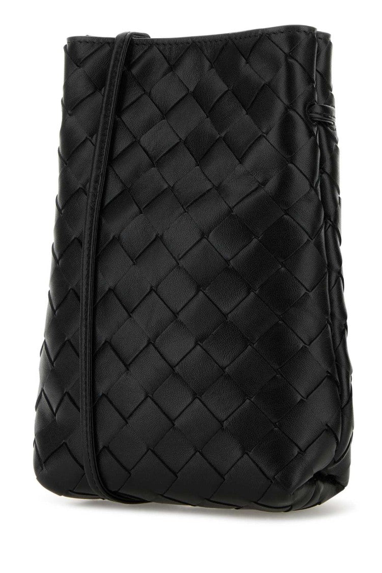 Bottega Veneta Black Leather Crossbody Bag