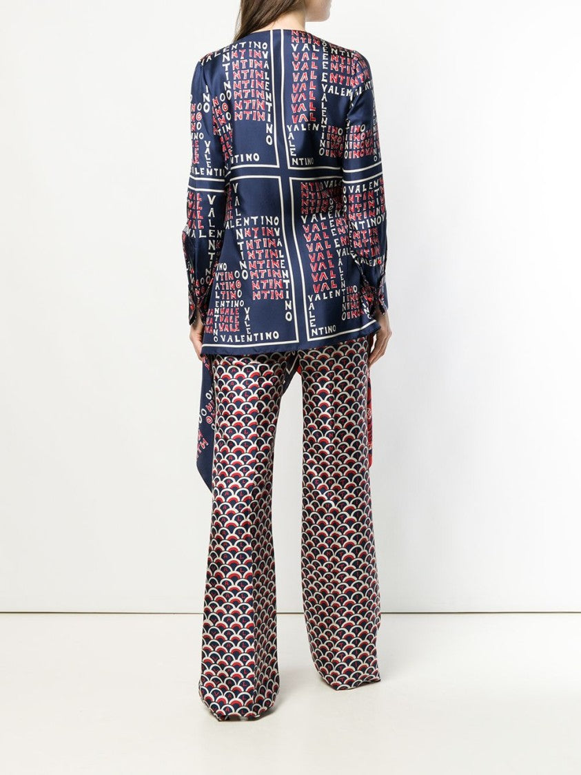 Valentino Garavani Asymmetrical Patchwork Midi Dress